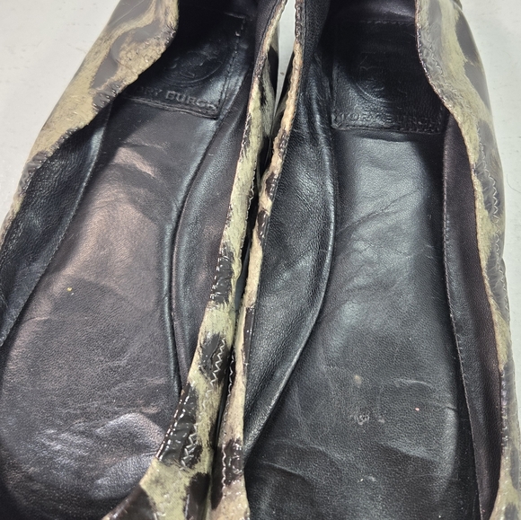 Tory Burch Animal Print Patent Leather Ballet Flats 7½ - Picture 8 of 13
